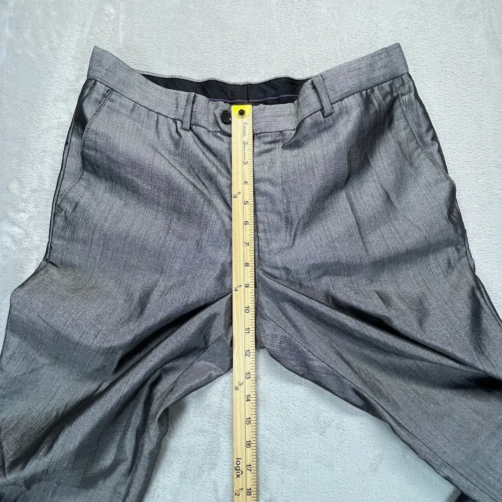 Gulliano Couture Dress Pants Mens 40R Gray Straight Leg Formal Business Office